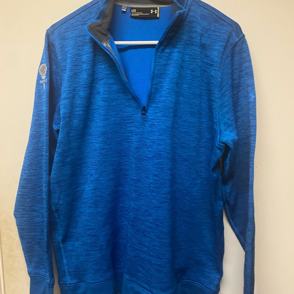 Under Armour Size L Blue Quarter Zip Jacket